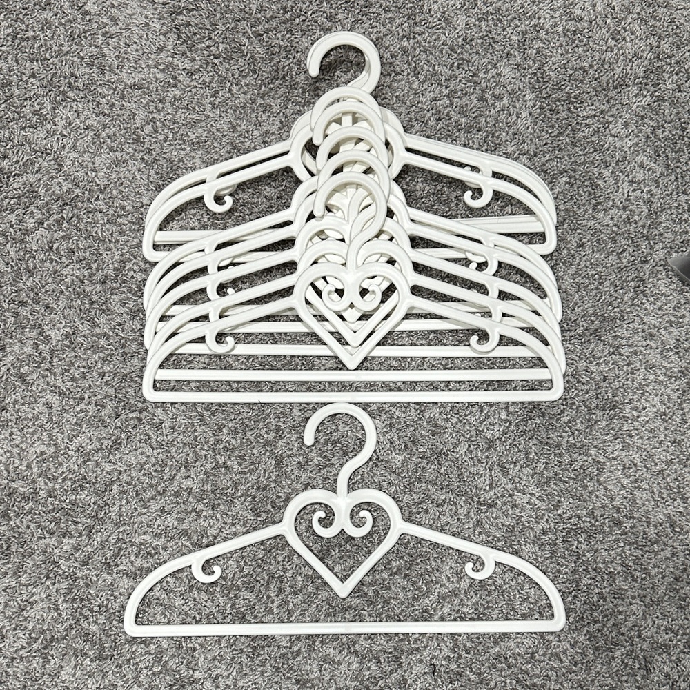 White Decorative Heart Hangers